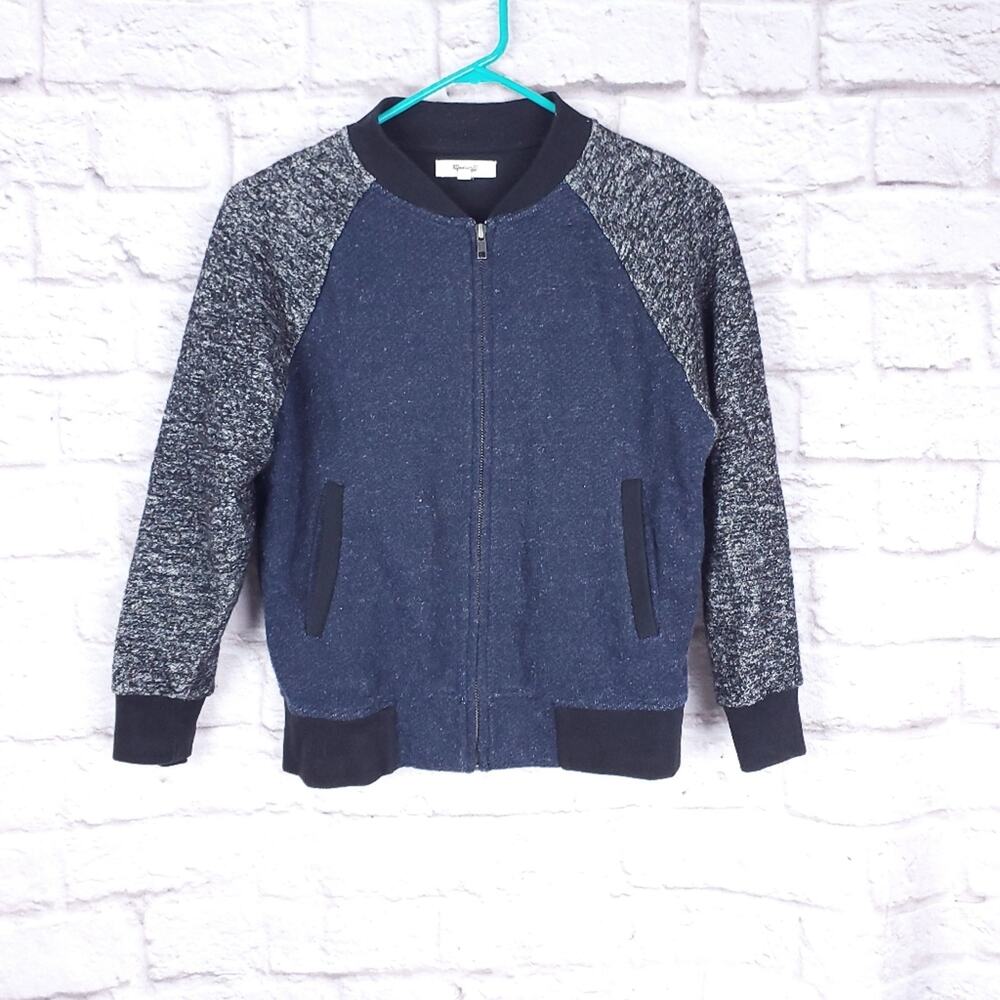 Madewell wool bomber varsity jacket navy xs